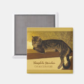Steinlen Cat op een balustrade van 1909 Ramme katt Magneet (Voorkant / Achterkant)