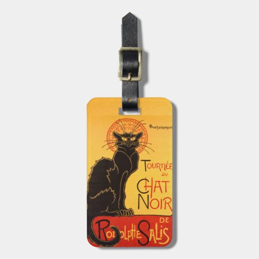 Steinlen: Chat Noir Bagagelabel (Voorkant verticaal)