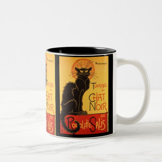 Steinlen: Chat Noir Tweekleurige Koffiemok (Rechts)
