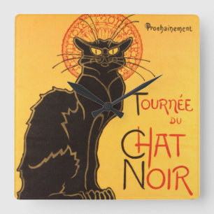 Steinlen: Chat Noir Vierkante Klok