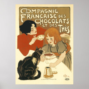 Steinlen - Katten: Compagnie Francaise des Chocola Poster