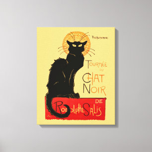 Steinlen Zwarte Kat Klassieke Franse Chat Noir Pos Canvas Afdruk