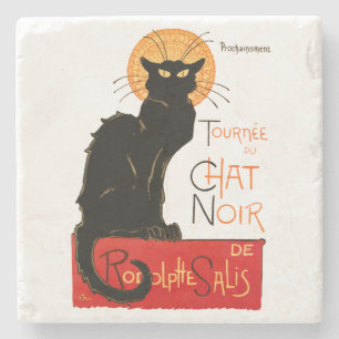 Steinlen Zwarte Kat Klassieke Franse Chat Noir Pos Stenen Onderzetter