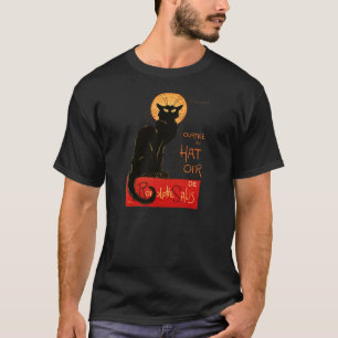 Steinlen Zwarte Kat Klassieke Franse Chat Noir Pos T-shirt