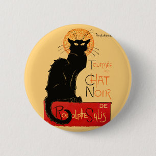 Steinlen Zwarte Kat Klassieke Kunst Ronde Button 5,7 Cm