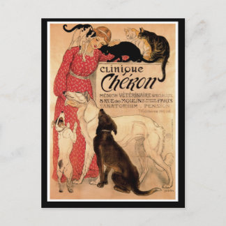 Steinlen's Vintage Clinique Chéron Briefkaart
