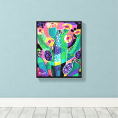 stekelige Pop Canvas Afdruk (Insitu (Houten vloer))