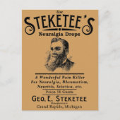 Steketee's Neuralgia drups Grand Rapids, MI Briefkaart (Voorkant)