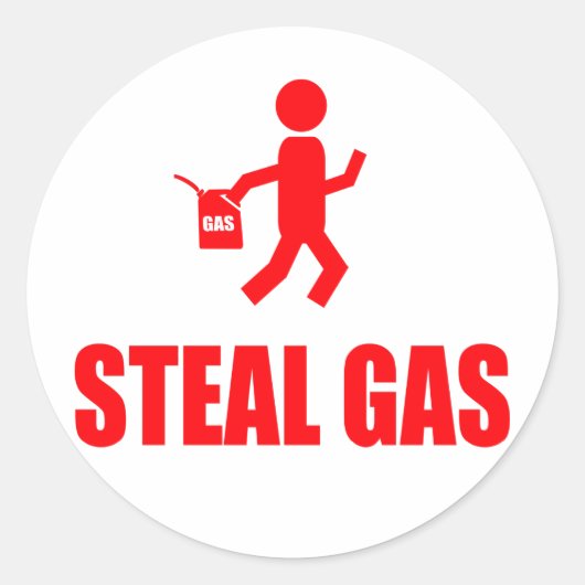 Stekkergas Ronde Sticker (Voorkant)