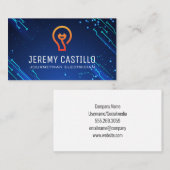 Stekkers | Gloeilampen | Elektrische moderne techn Visitekaartje (Voorkant / Achterkant)