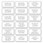 Stel 18 individuele ontvangersnaam Adres Verzendin Sticker (Voorkant)