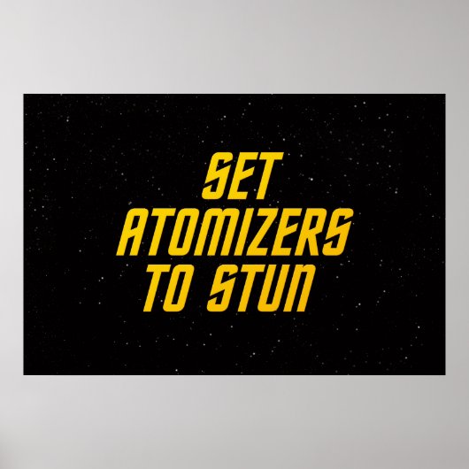 Stel atomizers in voor studie poster (Voorkant)