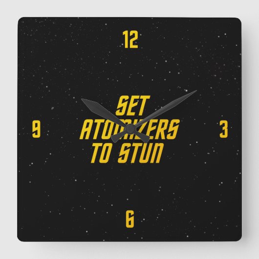 Stel atomizers in voor studie vierkante klok (Voorkant)