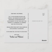 Stel de datum van de bruiloft noodlijdende script briefkaart (Achterkant)