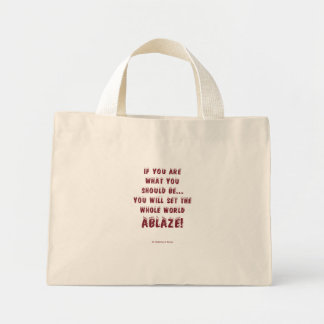 Stel de wereld op! mini tote bag