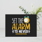 Stel het alarm in op Nooit Grappige laatste school Kaart (Staand voorkant)