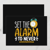 Stel het alarm in op Nooit Grappige laatste school Kaart (Voorkant / Achterkant)