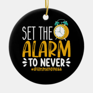 Stel het alarm in op nooit Grappige laatste school Keramisch Ornament
