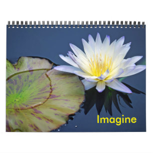 Stel je de kalender voor de waterlilies voor