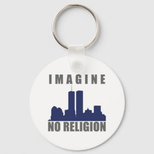 Stel je de sillouette van Twin Towers voor Sleutelhanger