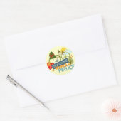 Stel je een wereld in vrede voor ronde sticker (Envelop)