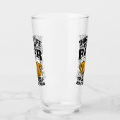 Stel je het leven zonder bier voor, grappige bierl glas (Links)