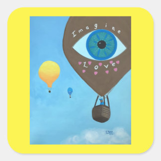 Stel je liefde voor, hete luchtballonnen, stickers