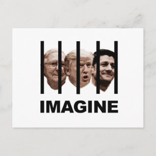 Stel je Trump, McConnell en Ryan Behind Bars voor Briefkaart