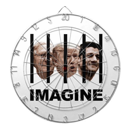 Stel je Trump, McConnell en Ryan Behind Bars voor Dartbord (Voorkant)