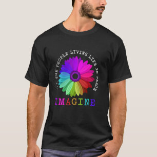 Stel je voor dat alle mensen die vredes- en kleure t-shirt