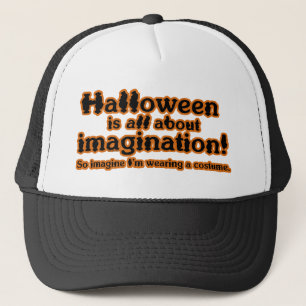 Stel je voor dat ik een kostuum draag trucker pet