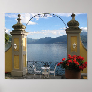 Stel je voor dat je aan die tafel zit in Varenna,  Poster