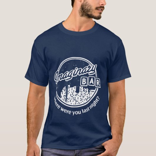 Stel je voor dat je een bar hebt - nachtskyline - t-shirt (Voorkant)