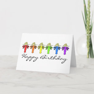 Stel je voor: Dragonfly Fairy Rainbow Birthday Car Kaart