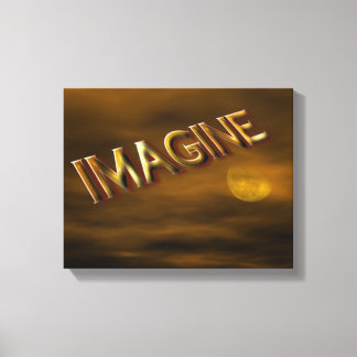 Stel je voor: Fantasy Moon Sky Inspirerend Canvas Afdruk