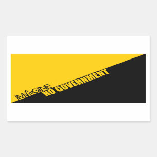 Stel je voor: geen regering rechthoekige sticker