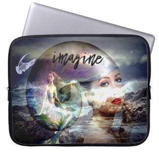 Stel je voor: Mermaids Theme Laptop Hoesje Laptop Sleeve