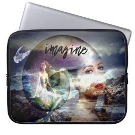Stel je voor: Mermaids Theme Laptop Hoesje Sleeve