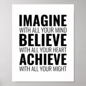 Stel je voor met al je geest | Motivatie prijsopga Poster (Voorkant)