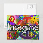 "Stel je voor" Psychadelic 70's Gifts Briefkaart (Voorkant / Achterkant)