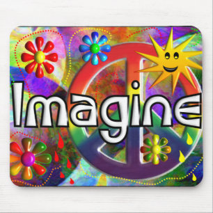 "Stel je voor" Psychadelic 70's Gifts Muismat