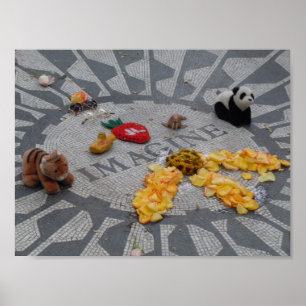 Stel je voor: Strawberry Fields Central Park NYC f Poster