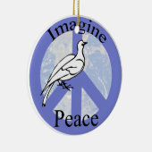 Stel je vrede voor keramisch ornament (Rechts)