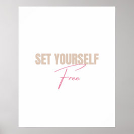 Stel jezelf gratis in poster