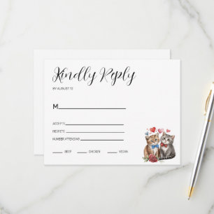 Stel katten verliefd  RSVP kaartje