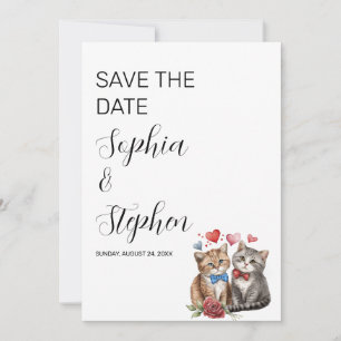 Stel katten verliefd save the date