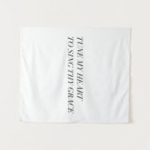 stel mijn hart vast om mijn genade te zingen wandkleed (Voorkant (horizontaal))