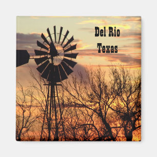 Stel Rio texas souvenir windmolen Magneet