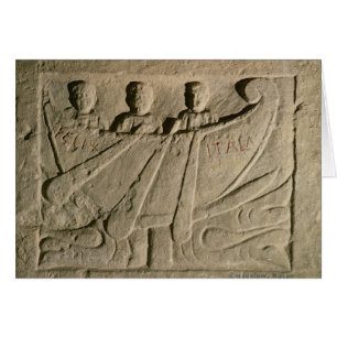 Stela dépeignant un bateau d'aviron 'Felix Itala