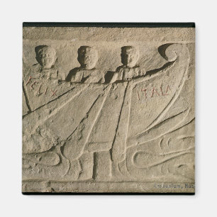 Stela die een roeiboot 'Felix Itala' afschildert Magneet